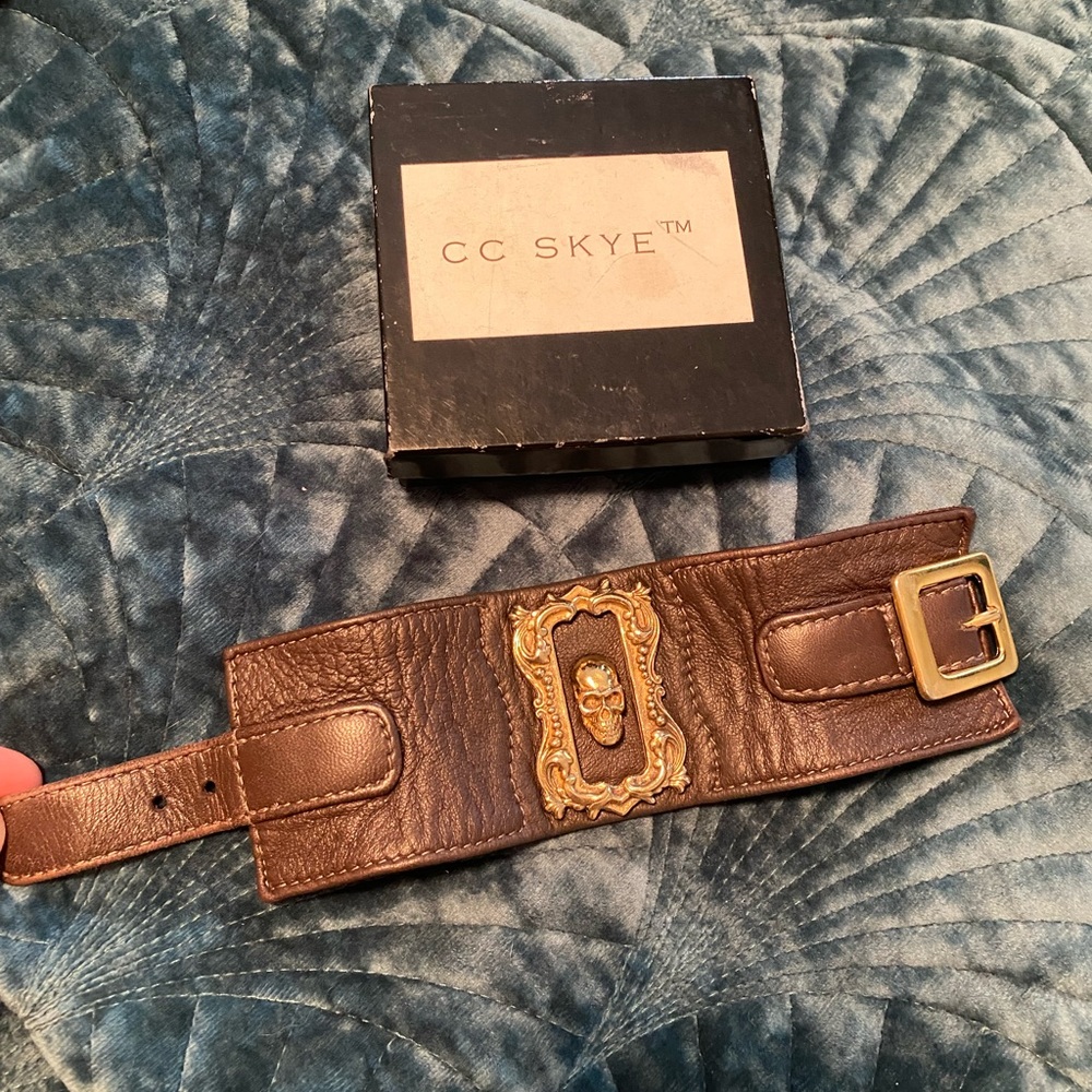 CC SKYE Skull leather bracelet